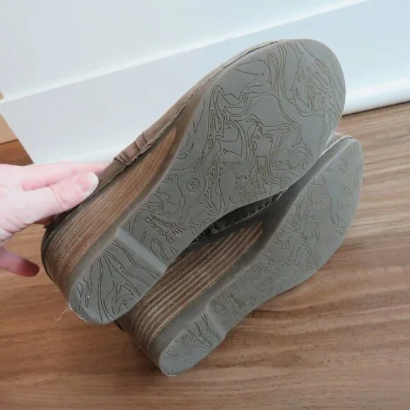 DANSKO Shirley Suede Leather Stacked Heel Ankle Boots in Taupe Size EU 40 - Picture 12 of 14